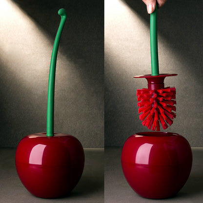 Red Cherry Toilet Brush and Holder Set wine-red by HitMyNeed