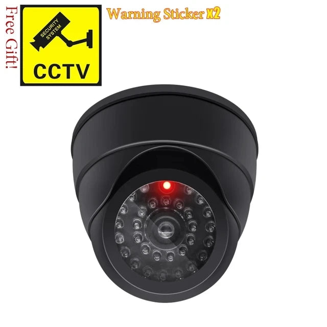 Red Flashing LED Dummy CCTV Camera for Home & Office conch-black by HitMyNeed