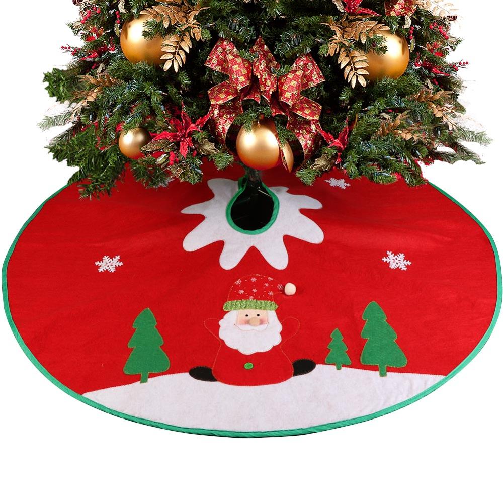 Red Green Santa Christmas Tree Skirt 90cm by HitMyNeed