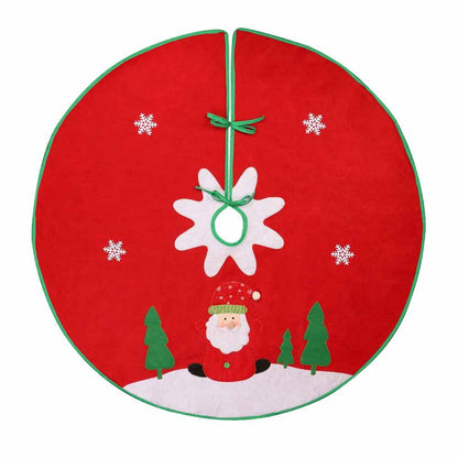 Red Green Santa Christmas Tree Skirt 90cm by HitMyNeed