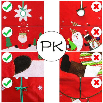 Red Green Santa Christmas Tree Skirt 90cm by HitMyNeed