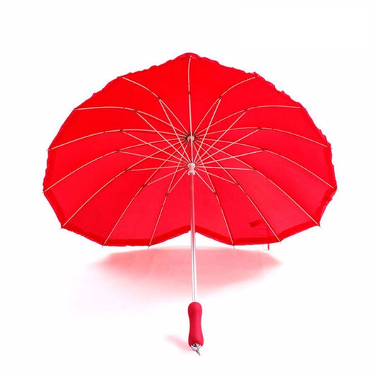Red Heart-Shaped Umbrella for Photoshoots & Events by HitMyNeed