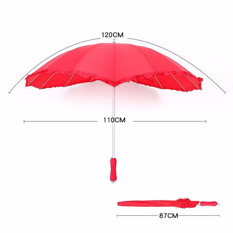 Red Heart-Shaped Umbrella for Photoshoots & Events by HitMyNeed
