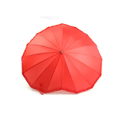 Red Heart-Shaped Umbrella for Photoshoots & Events by HitMyNeed