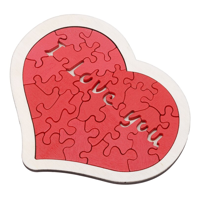 Red Heart Wooden Jigsaw Puzzle for Kids & Gifts by HitMyNeed