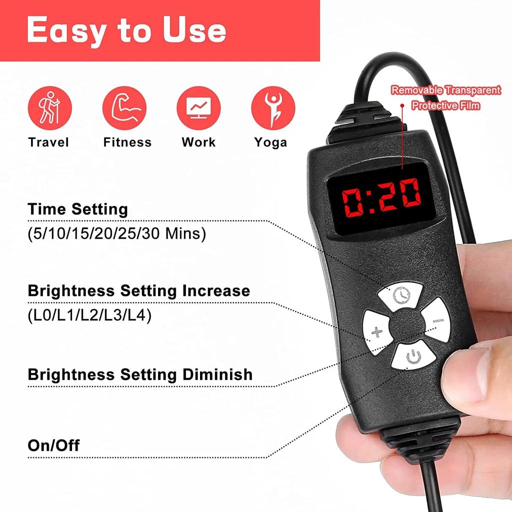 Red & Infrared LED Light Therapy Belt 660nm 850nm by HitMyNeed