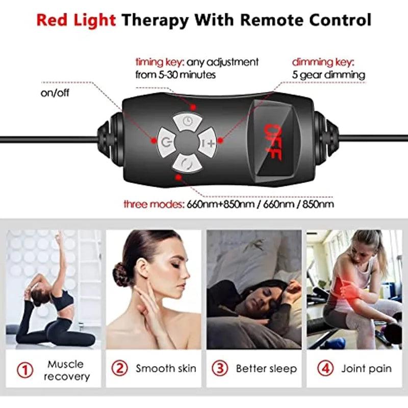 Red & Infrared Light Therapy Lamp with Tripod 660/850nm by HitMyNeed