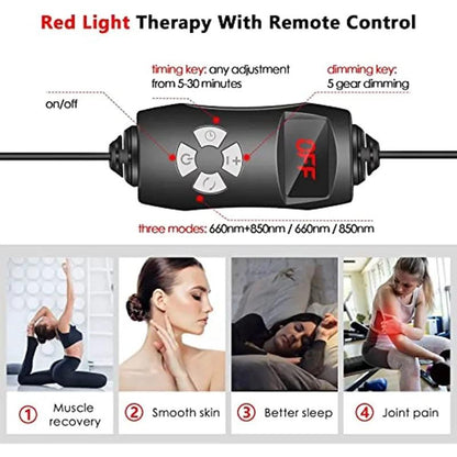 Red & Infrared Light Therapy Lamp with Tripod 660/850nm by HitMyNeed