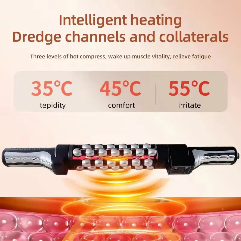 Red Light Heated 360° Body Massager Roller by HitMyNeed