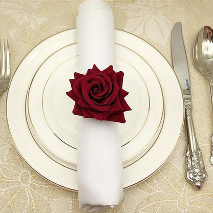 Red Rose Napkin Rings Set of 6 by HitMyNeed