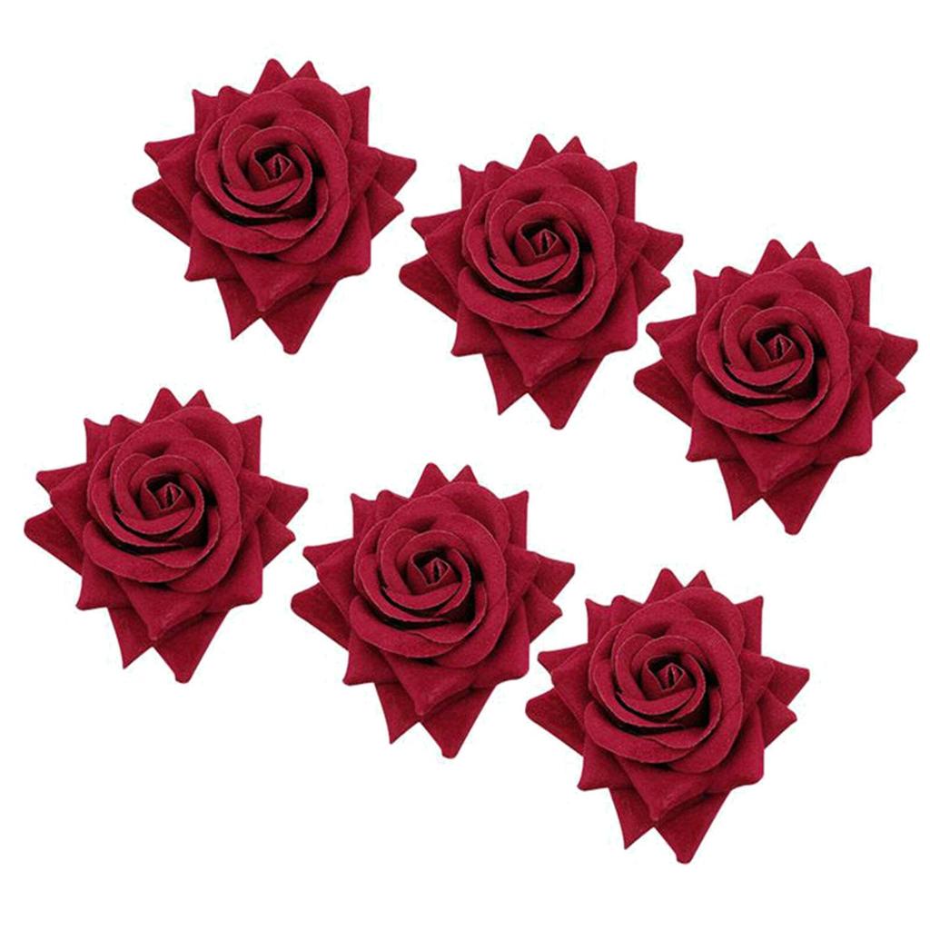 Red Rose Napkin Rings Set of 6 by HitMyNeed