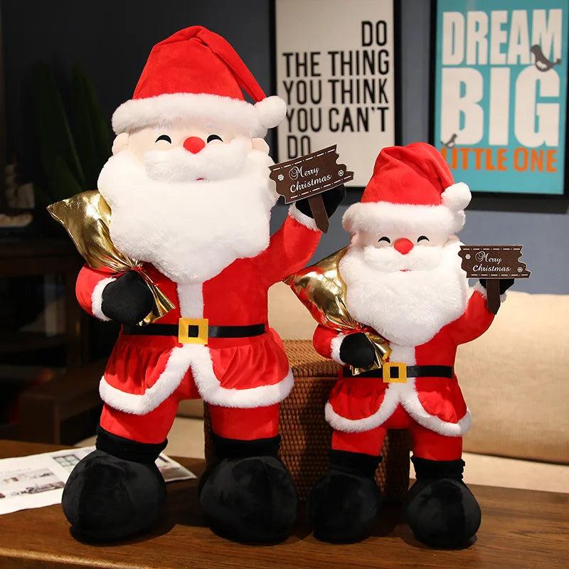 Red Santa Claus Plush Toy Christmas Decor Doll by HitMyNeed