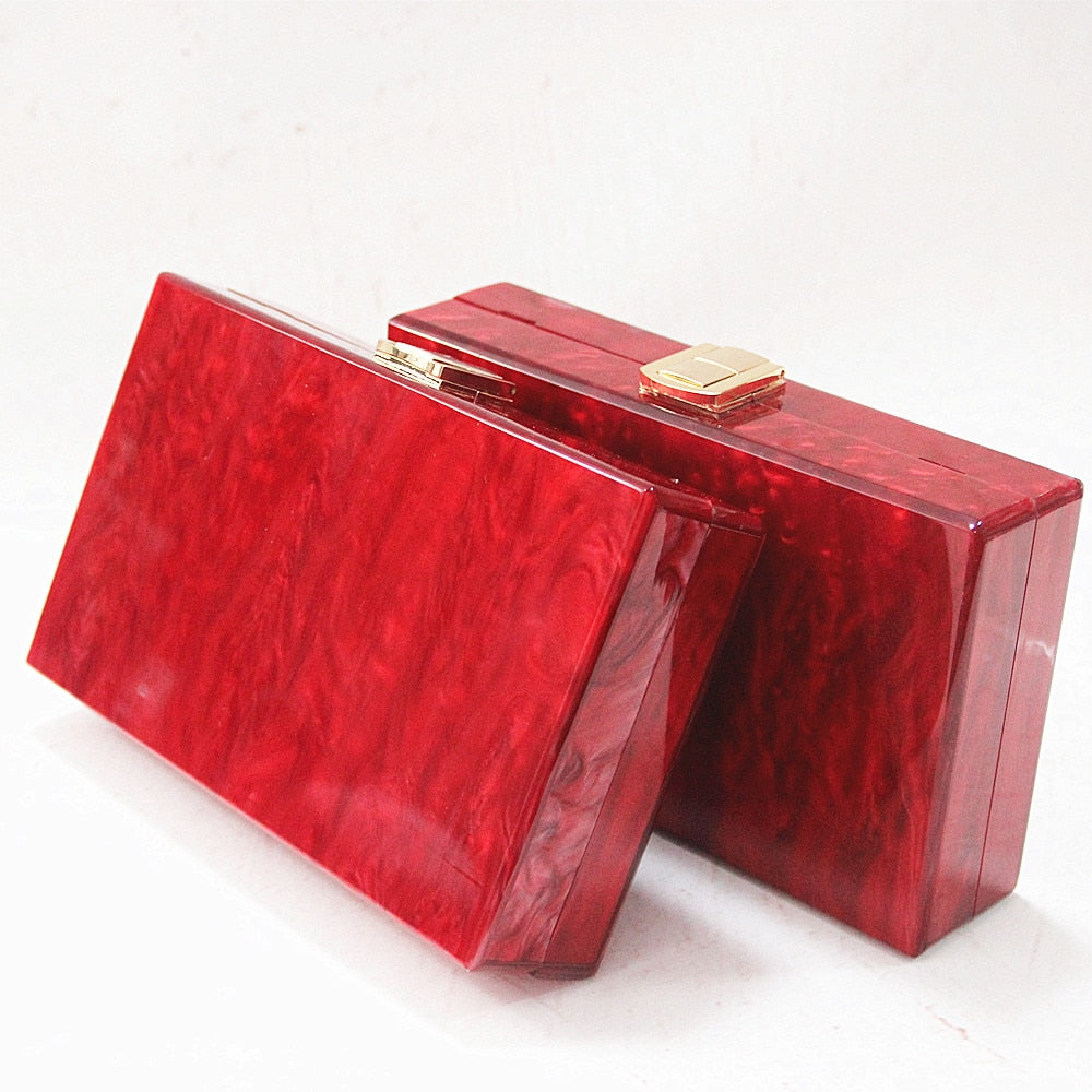 Red Solid Evening Handbag for Women by HitMyNeed