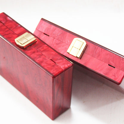 Red Solid Evening Handbag for Women by HitMyNeed