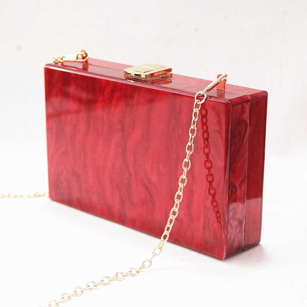 Red Solid Evening Handbag for Women by HitMyNeed