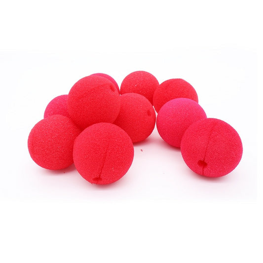 Red Sponge Clown Noses Props Set (10 Pack) by HitMyNeed