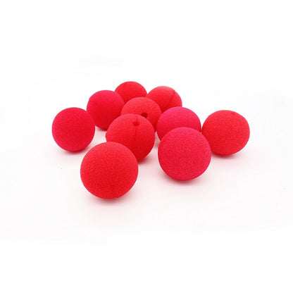 Red Sponge Clown Noses Props Set (10 Pack) by HitMyNeed