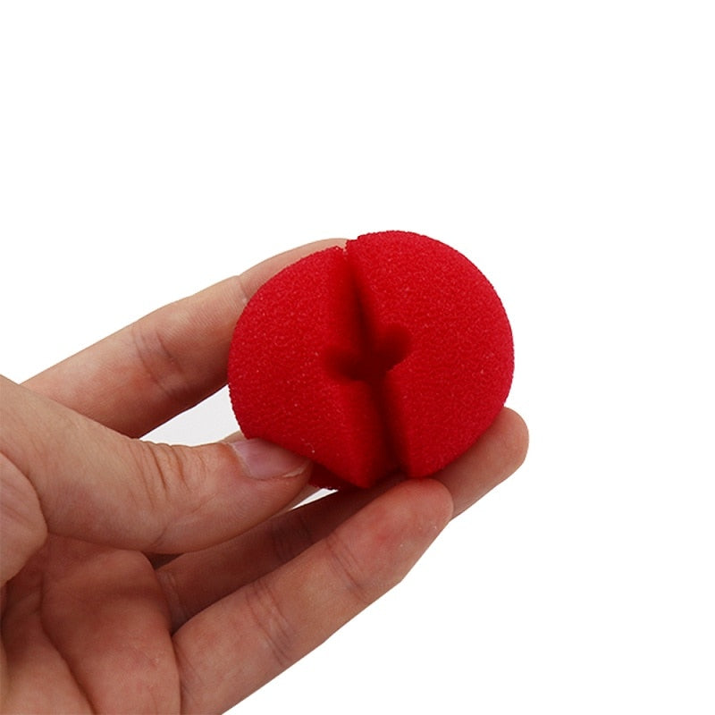 Red Sponge Clown Noses Props Set (10 Pack) by HitMyNeed