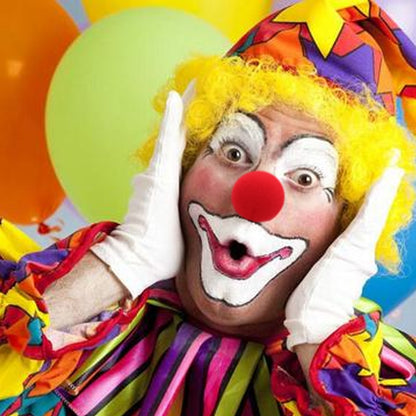 Red Sponge Clown Noses Props Set (10 Pack) by HitMyNeed