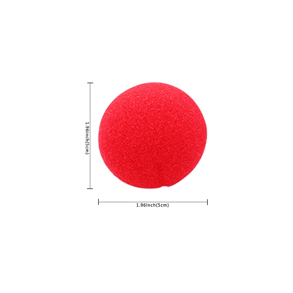 Red Sponge Clown Noses Props Set (10 Pack) by HitMyNeed