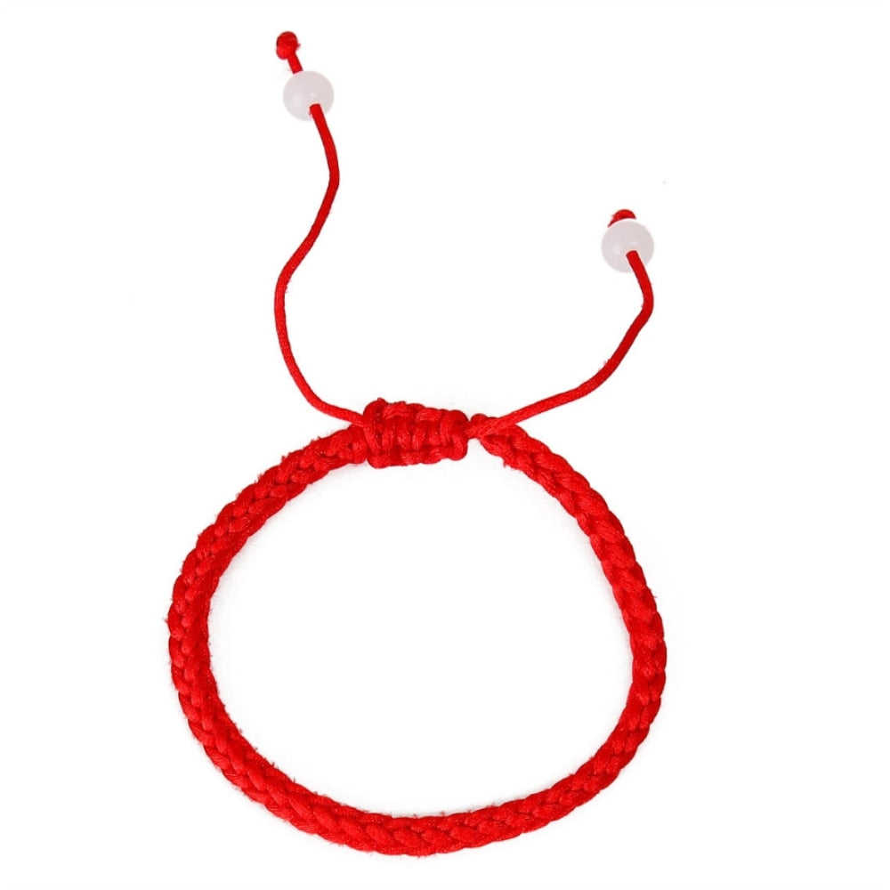 Red String Friendship Bracelet Set, Adjustable Pair by HitMyNeed