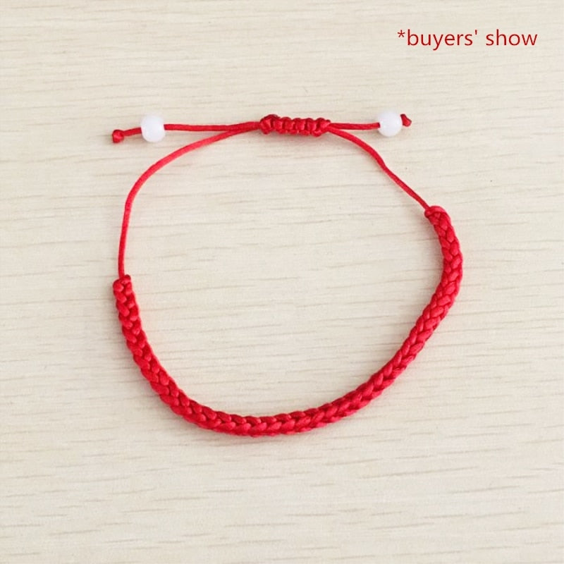 Red String Friendship Bracelet Set, Adjustable Pair by HitMyNeed