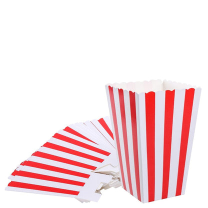 Red Stripe Popcorn Paper Boxes (24 Pack) by HitMyNeed