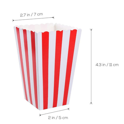 Red Stripe Popcorn Paper Boxes (24 Pack) by HitMyNeed