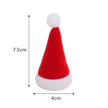 Red Velvet Mini Santa Hats for Crafts & Décor by HitMyNeed