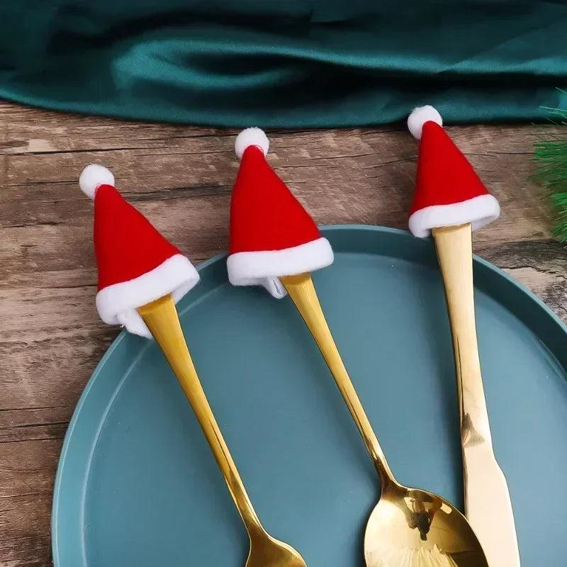 Red Velvet Mini Santa Hats for Crafts & Décor by HitMyNeed