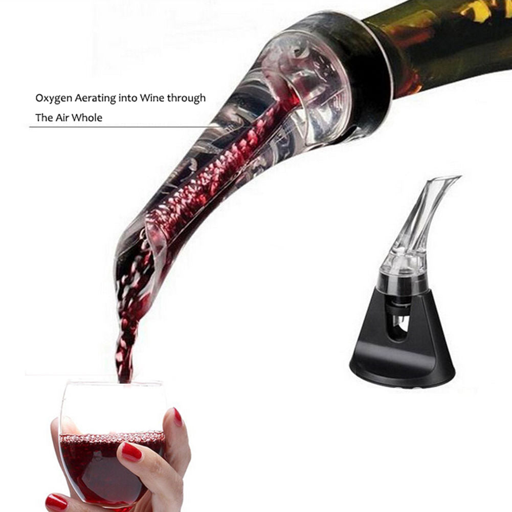 Red Wine Aerator and Drip-Free Pourer Spout by HitMyNeed