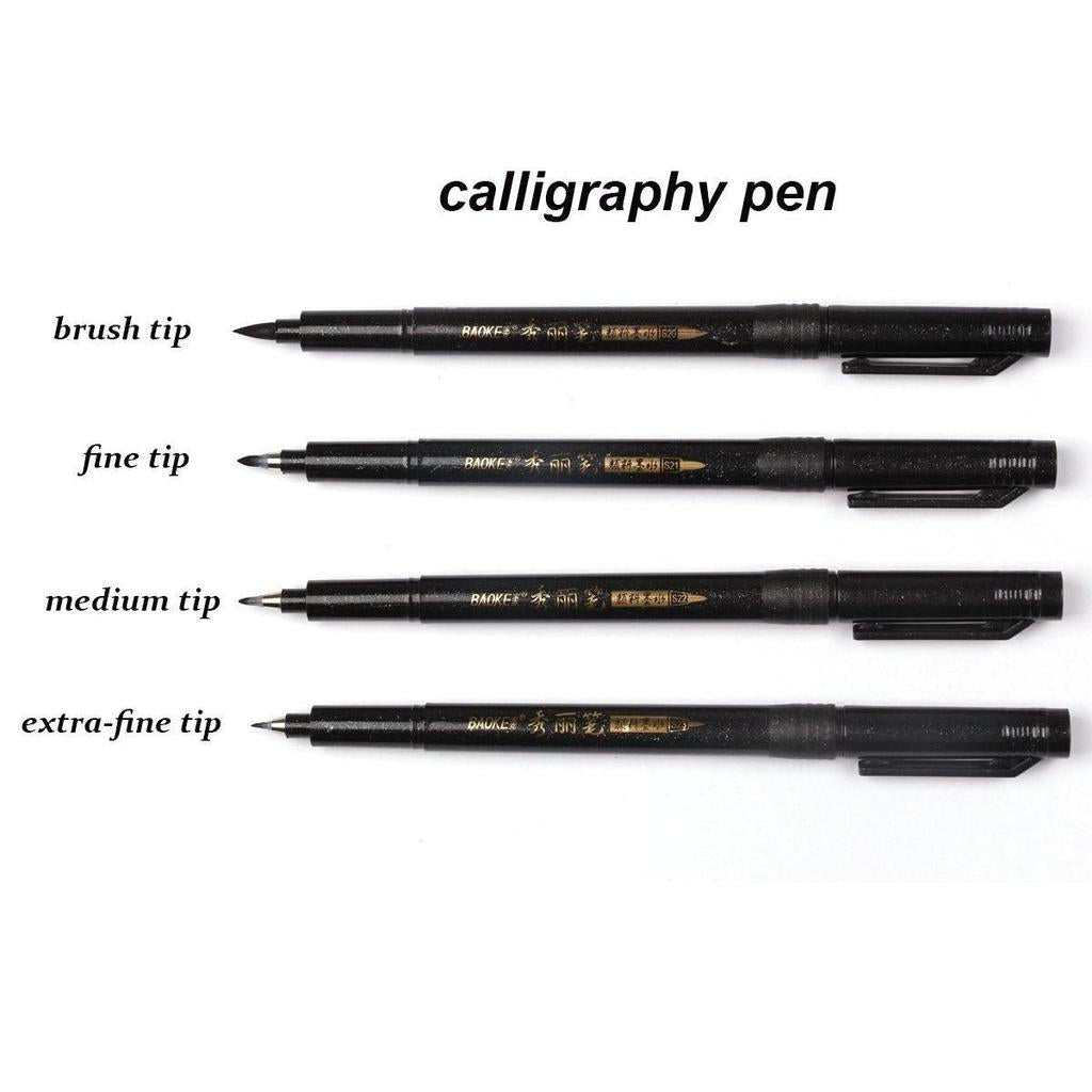 Refillable Calligraphy Pen Set with 4 Tip Sizes by HitMyNeed