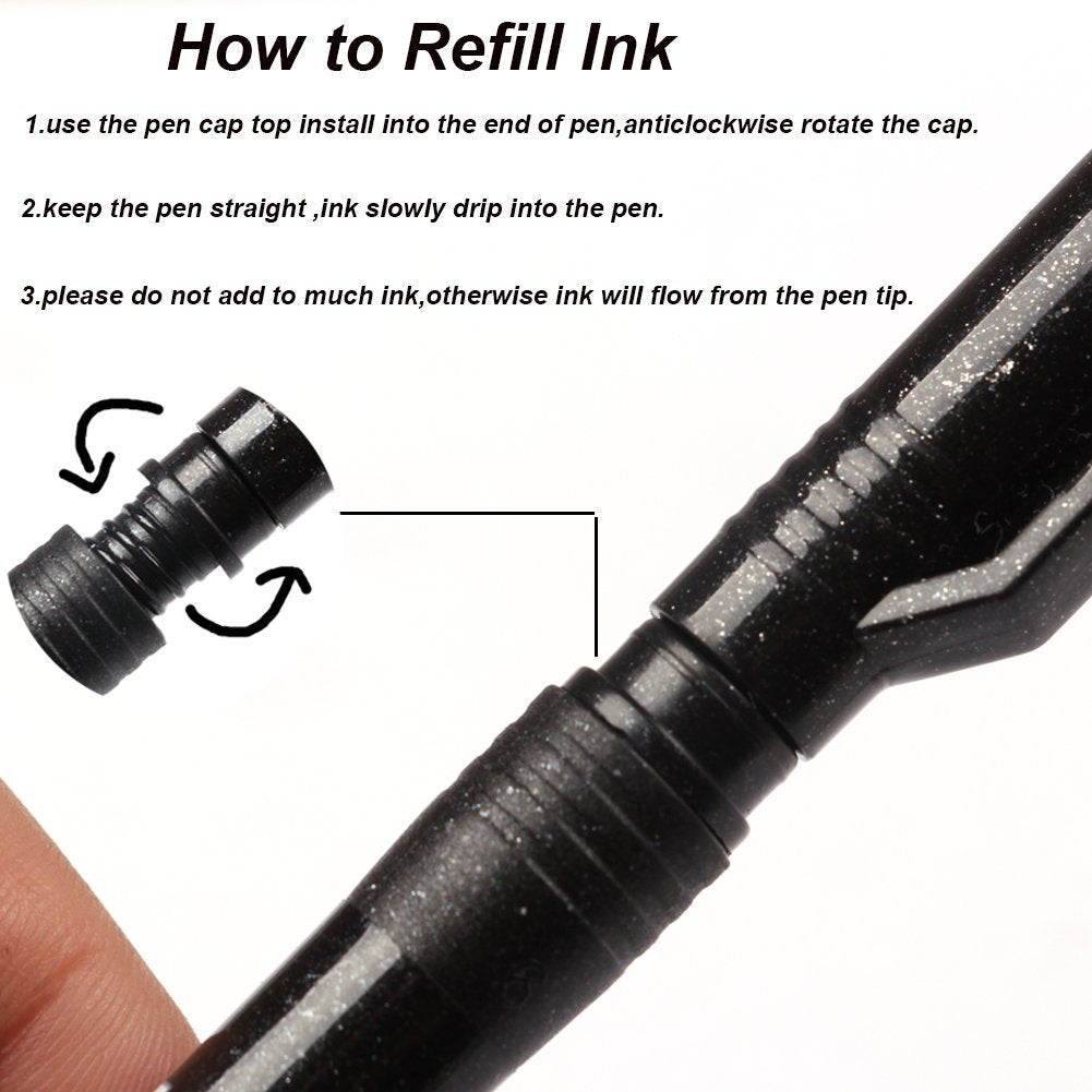 Refillable Calligraphy Pen Set with 4 Tip Sizes by HitMyNeed
