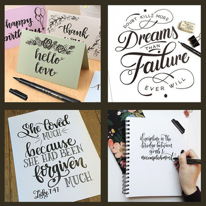 Refillable Calligraphy Pen Set with 4 Tip Sizes by HitMyNeed