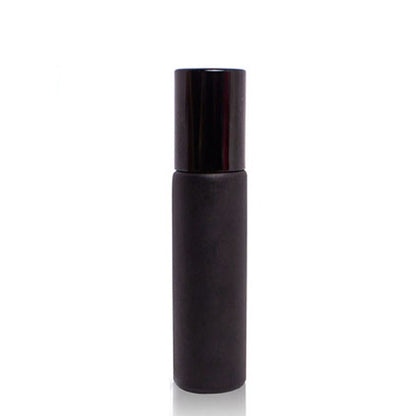 Refillable Travel Rollerball Perfume Bottle 1pcs-10ml frosted-black by HitMyNeed