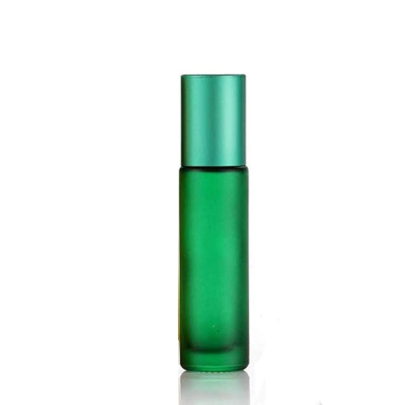 Refillable Travel Rollerball Perfume Bottle 1pcs-10ml frosted-green by HitMyNeed