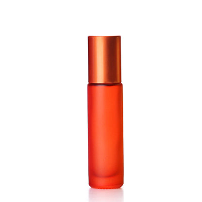 Refillable Travel Rollerball Perfume Bottle 1pcs-10ml frosted-orange by HitMyNeed