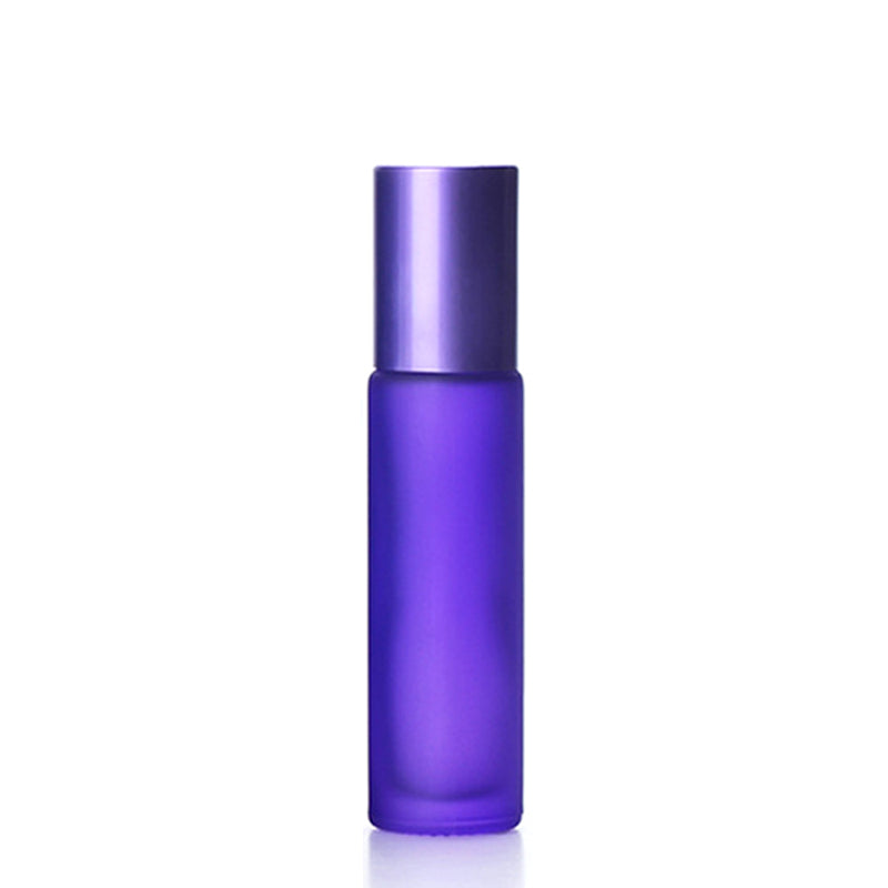 Refillable Travel Rollerball Perfume Bottle 1pcs-10ml frosted-purple by HitMyNeed