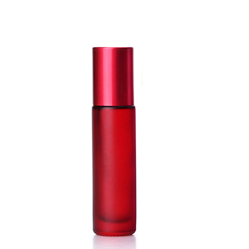 Refillable Travel Rollerball Perfume Bottle 1pcs-10ml frosted-red by HitMyNeed