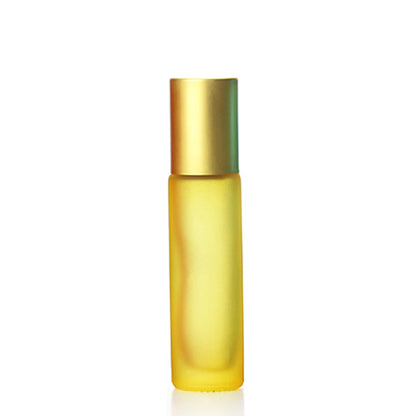 Refillable Travel Rollerball Perfume Bottle 1pcs-5ml frosted-yellow by HitMyNeed