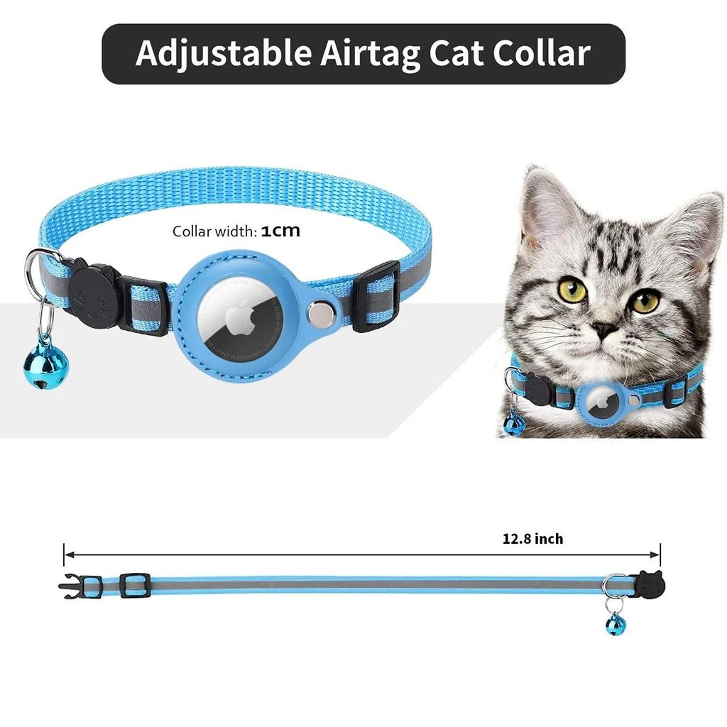 Reflective Cat & Dog Collar with AirTag Holder by HitMyNeed