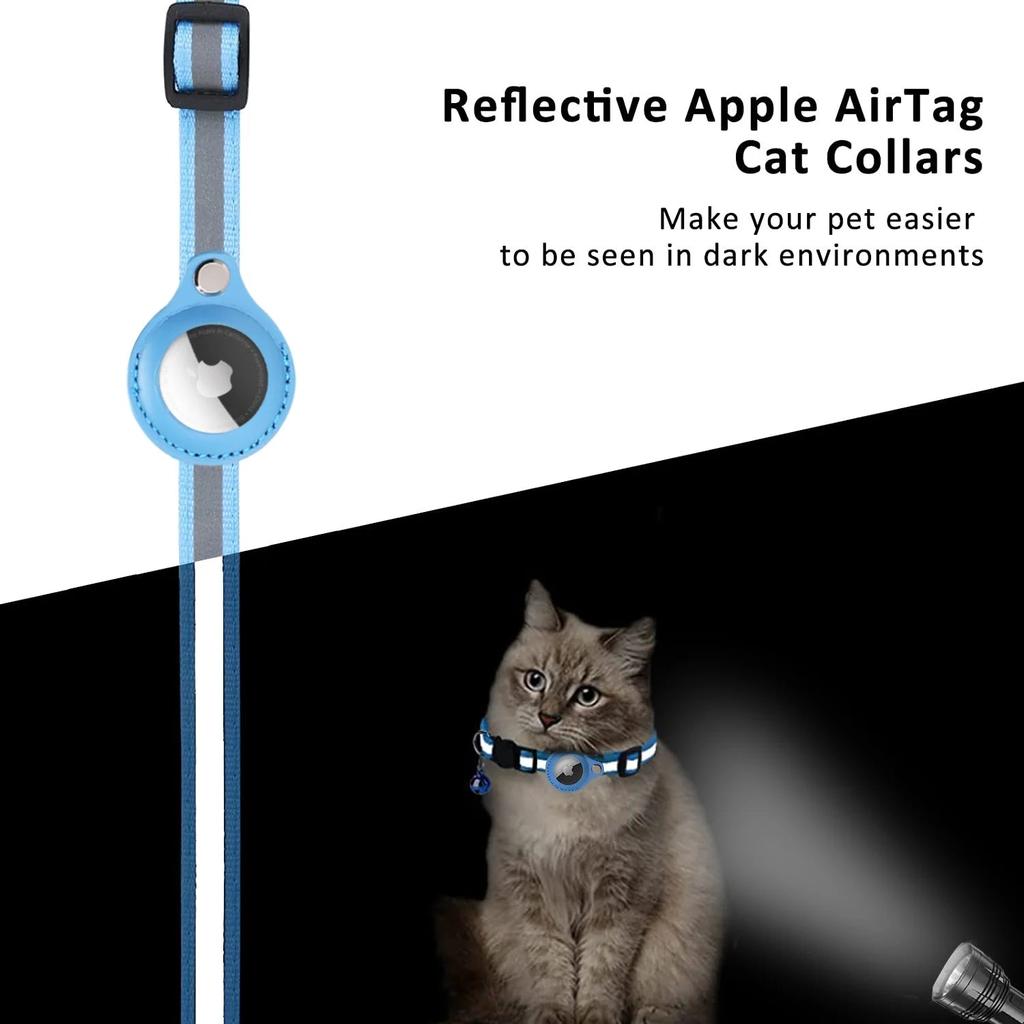 Reflective Cat & Dog Collar with AirTag Holder by HitMyNeed