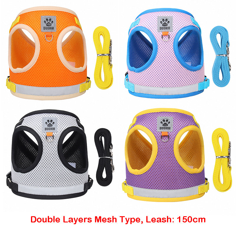 Reflective Dog Harness and Leash Set for Small Pets by HitMyNeed