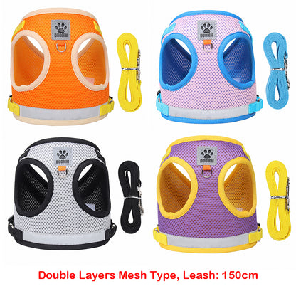 Reflective Dog Harness and Leash Set for Small Pets by HitMyNeed