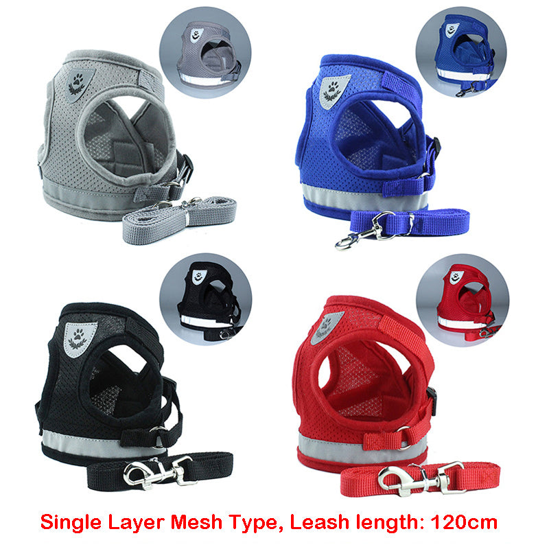 Reflective Dog Harness and Leash Set for Small Pets by HitMyNeed