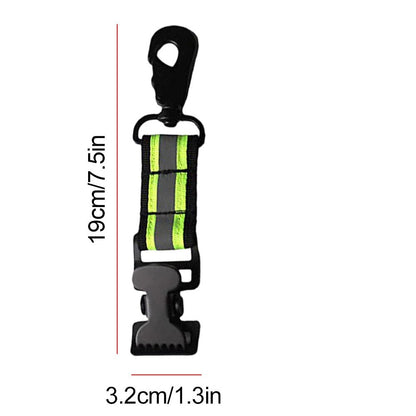 Reflective Fire Glove Strap with Dual Clips by HitMyNeed