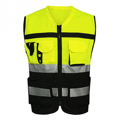 Reflective Safety Vest with Pockets and Zipper by HitMyNeed