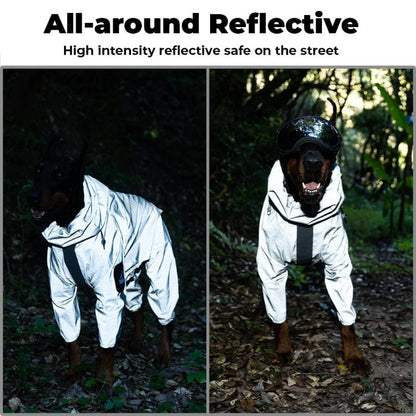 Reflective Waterproof Dog Jumpsuit Raincoat l by HitMyNeed