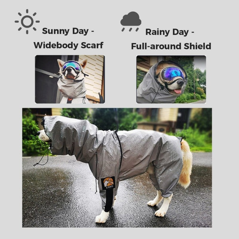 Reflective Waterproof Dog Jumpsuit Raincoat xl by HitMyNeed