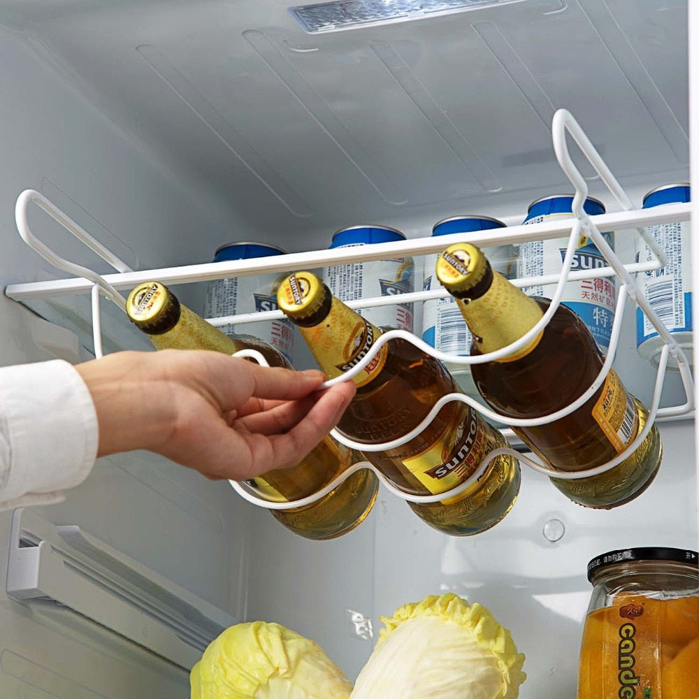 Refrigerator Wine Rack Bottle Organizer by HitMyNeed